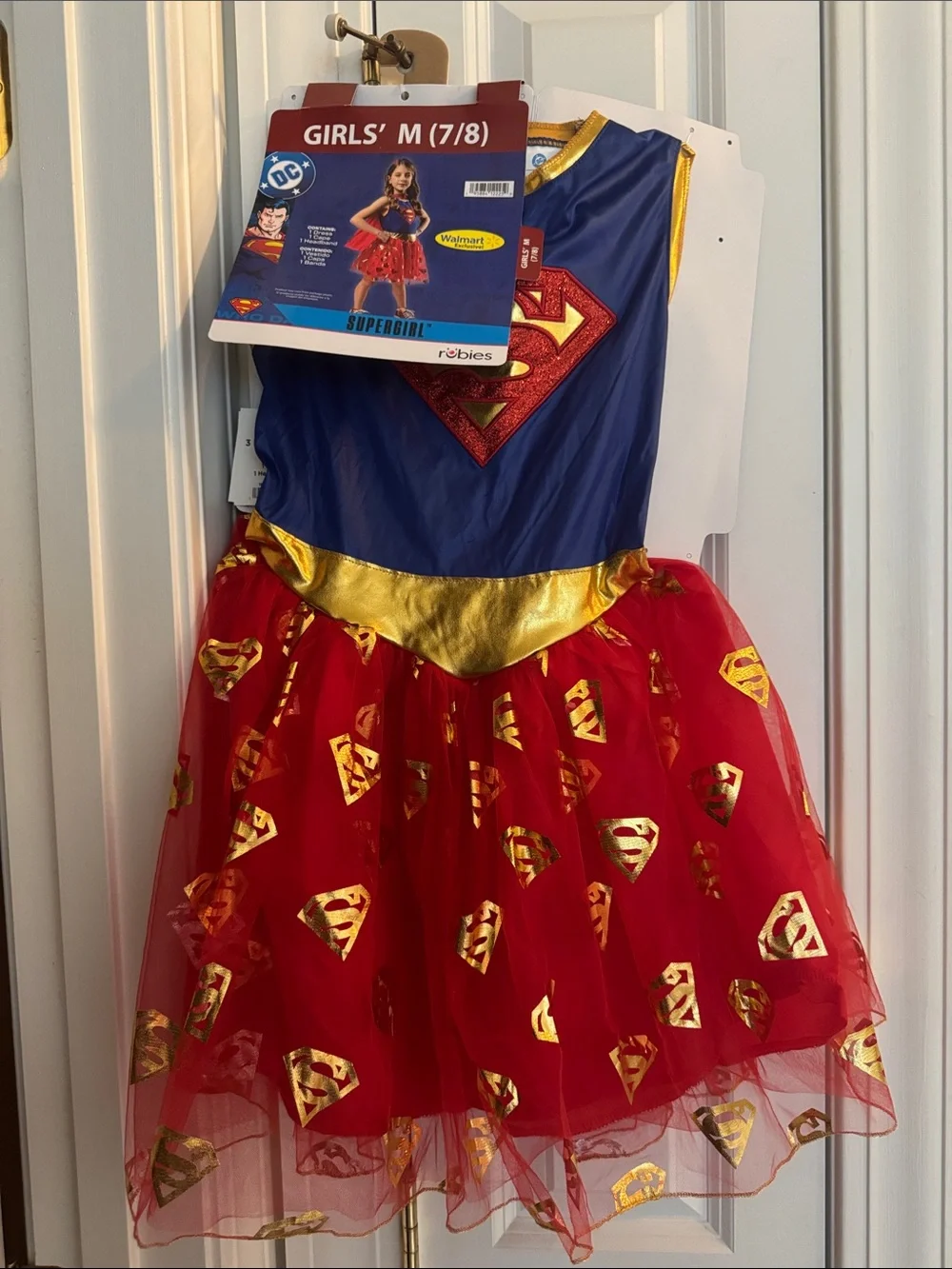 Girls' Supergirl-inspired Blue & Red Tutu Costume Dress